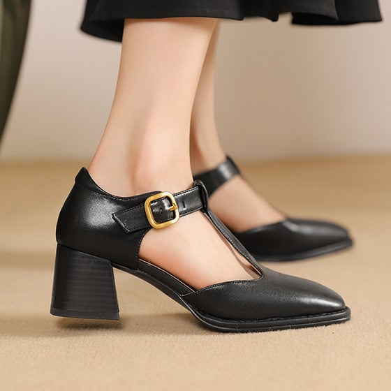 Marcele T-Riemen Lederpumps