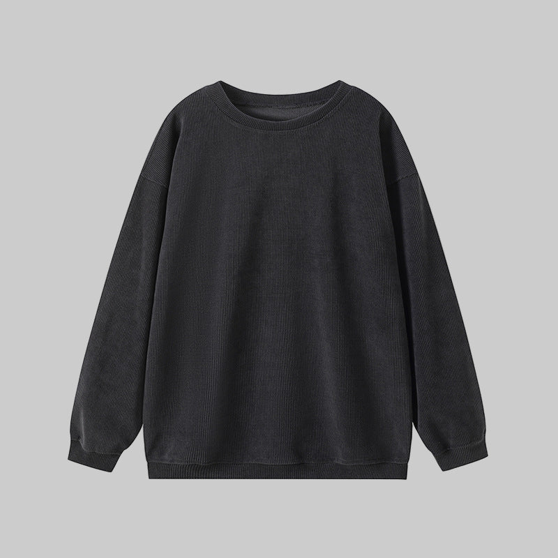 BRITLEY™ - Sudadera cómoda lisa de manga larga con cuello redondo