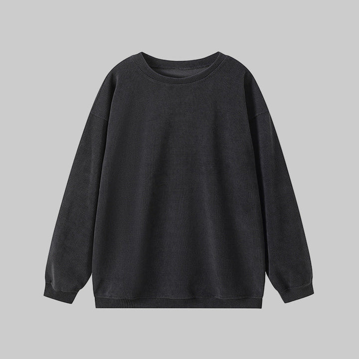 BRITLEY™ - Sudadera cómoda lisa de manga larga con cuello redondo