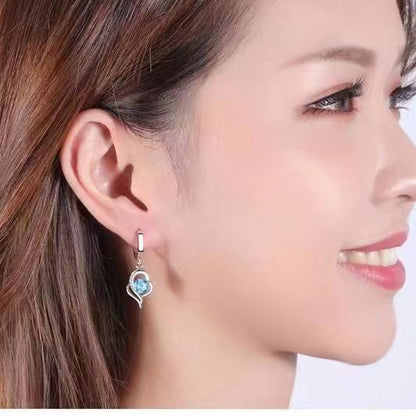 Pendientes de aro Eclipse Heart | Oro blanco