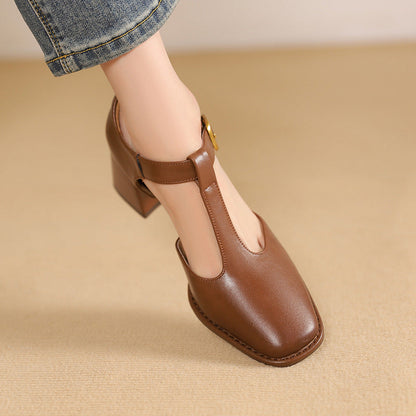 Marcele T-Riemen Lederpumps