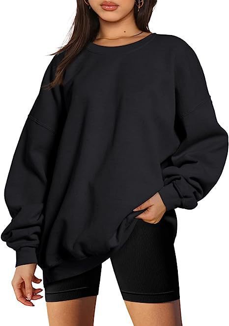 MARINIE™ - Dame Plus Size Oversized Sweatshirt med rund hals