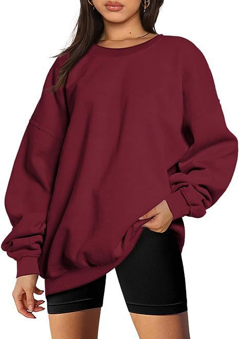 MARINIE™ - Dame Plus Size Oversized Sweatshirt med rund hals