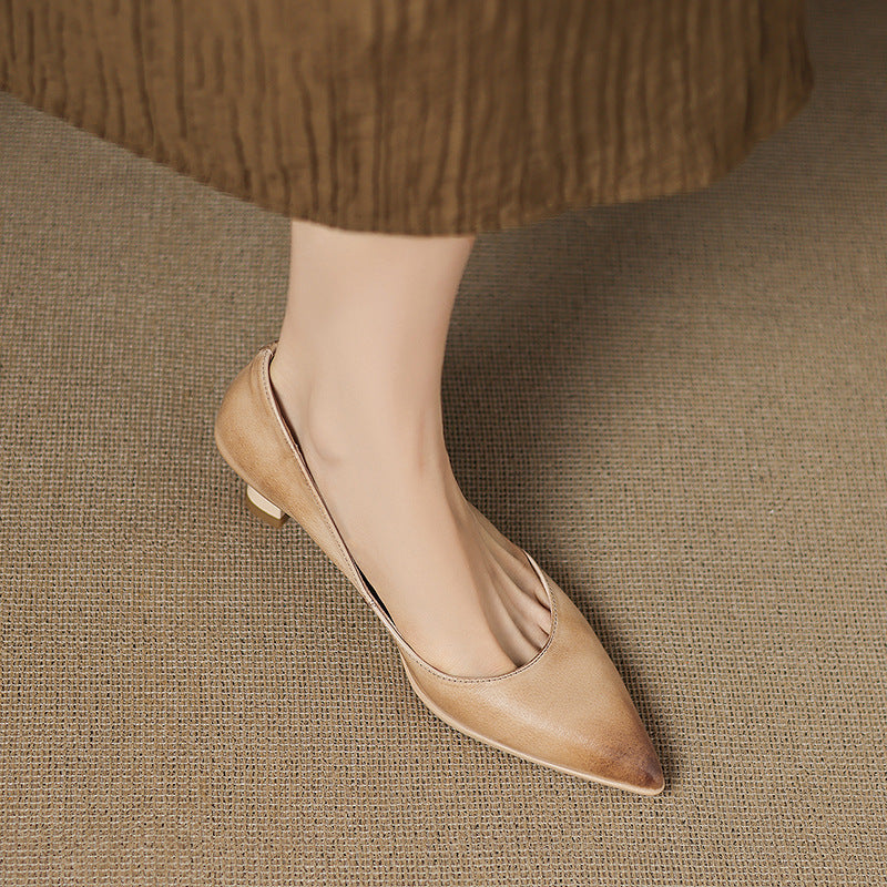 Tacones de gatito de cuero Calenne