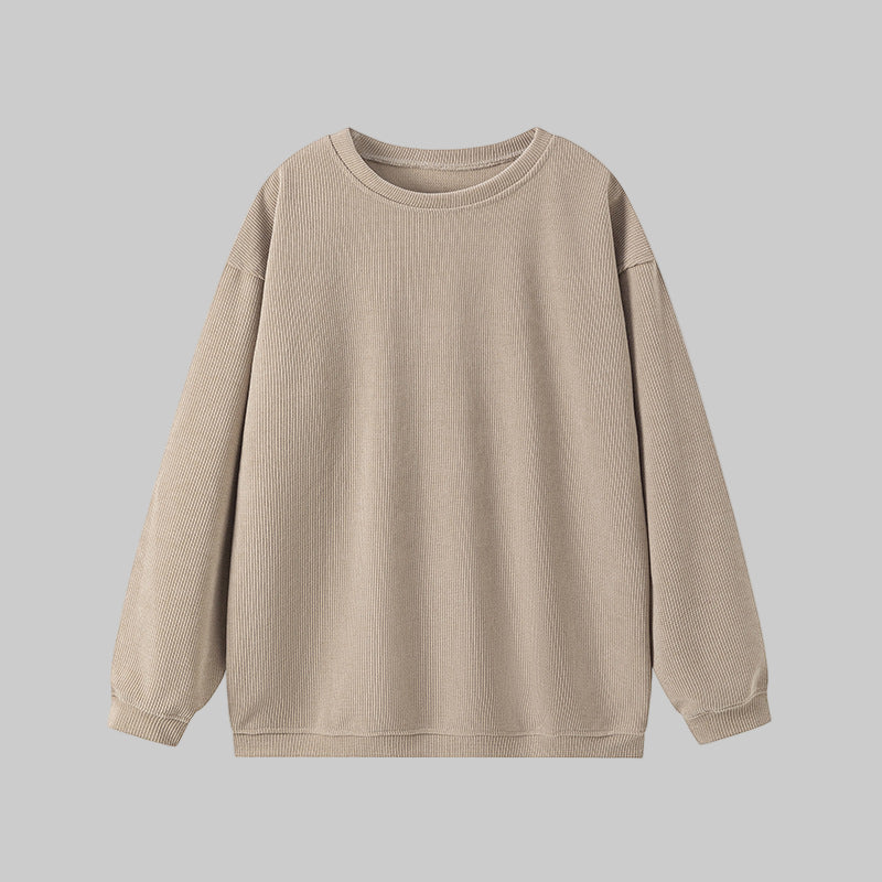 BRITLEY™ - Sudadera cómoda lisa de manga larga con cuello redondo