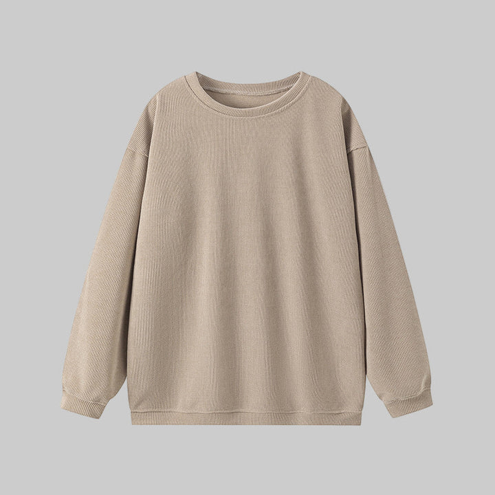 BRITLEY™ - Sudadera cómoda lisa de manga larga con cuello redondo