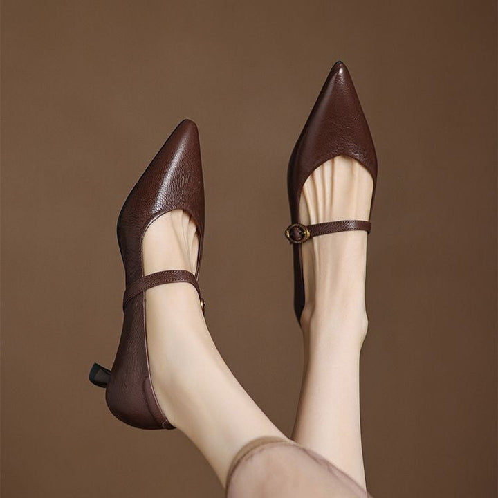 Eloria læder kitten heels