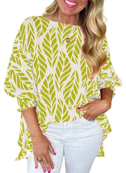 Risa | Blusa con mangas abullonadas