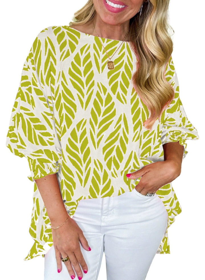 Risa | Blusa con mangas abullonadas