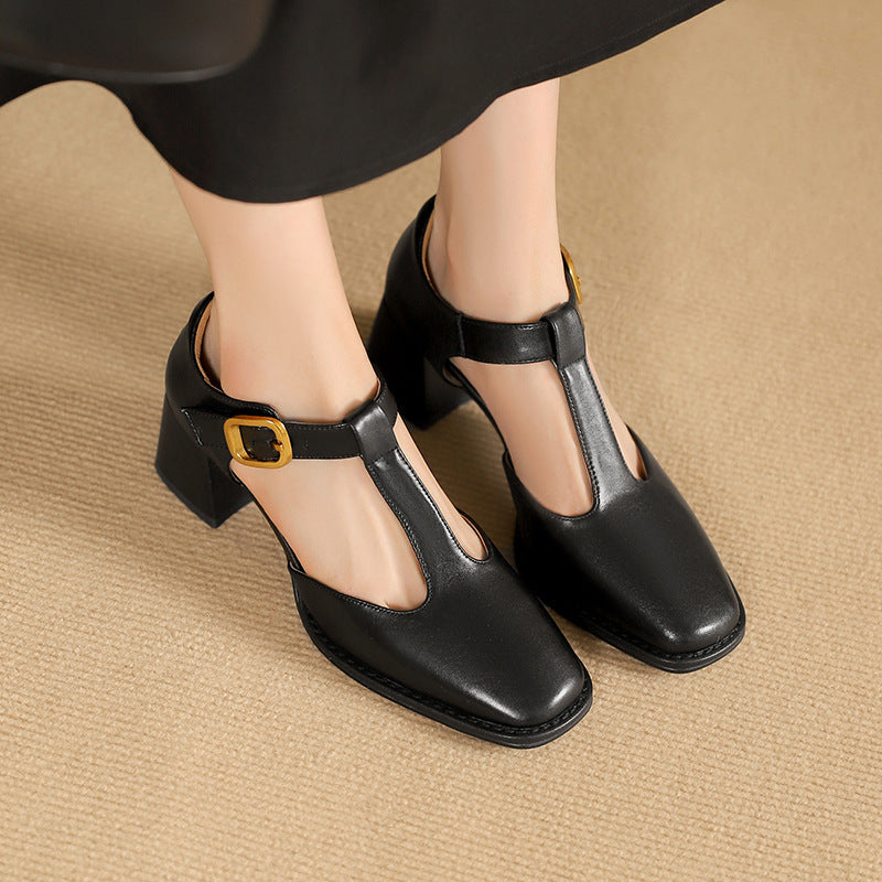 Marcele T-Riemen Lederpumps