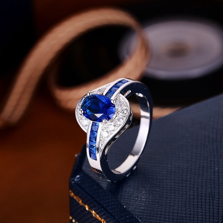 Saphir-Flow-Ring | Weißgold