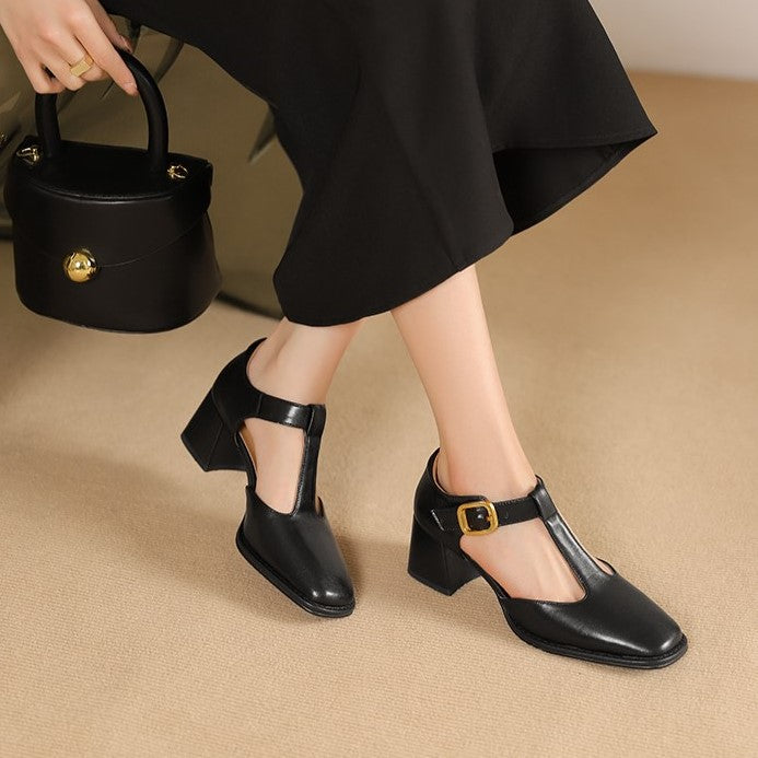 Marcele T-Riemen Lederpumps