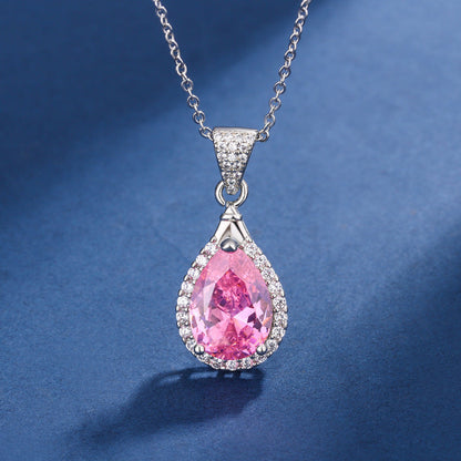 Conjunto Aria Teardrop Rosa | Ouro branco