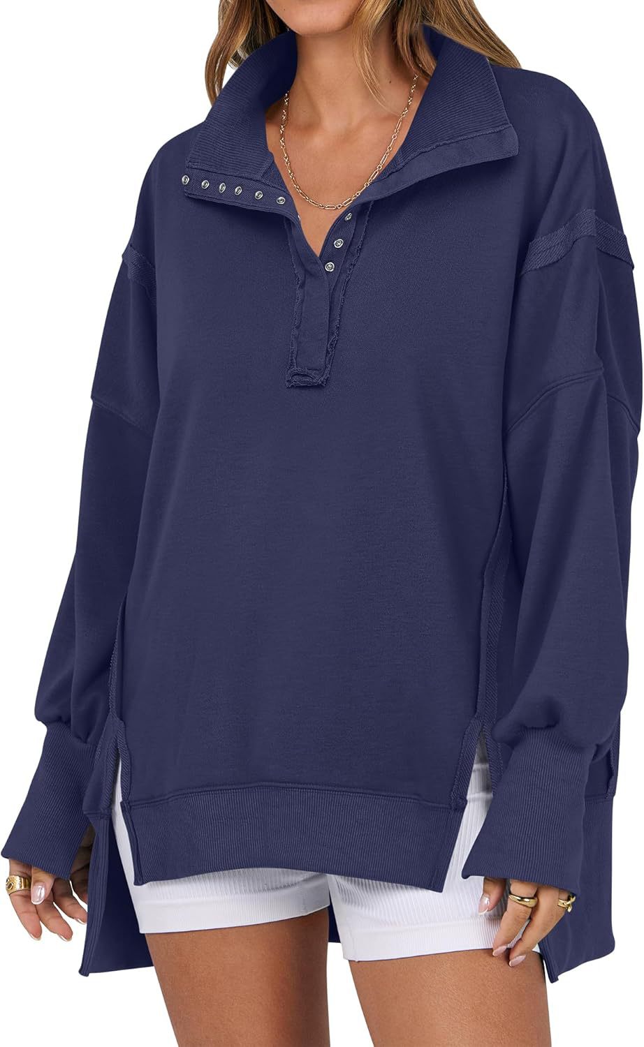 KAYLIE™ - Moletom Oversized Elegante com Botões