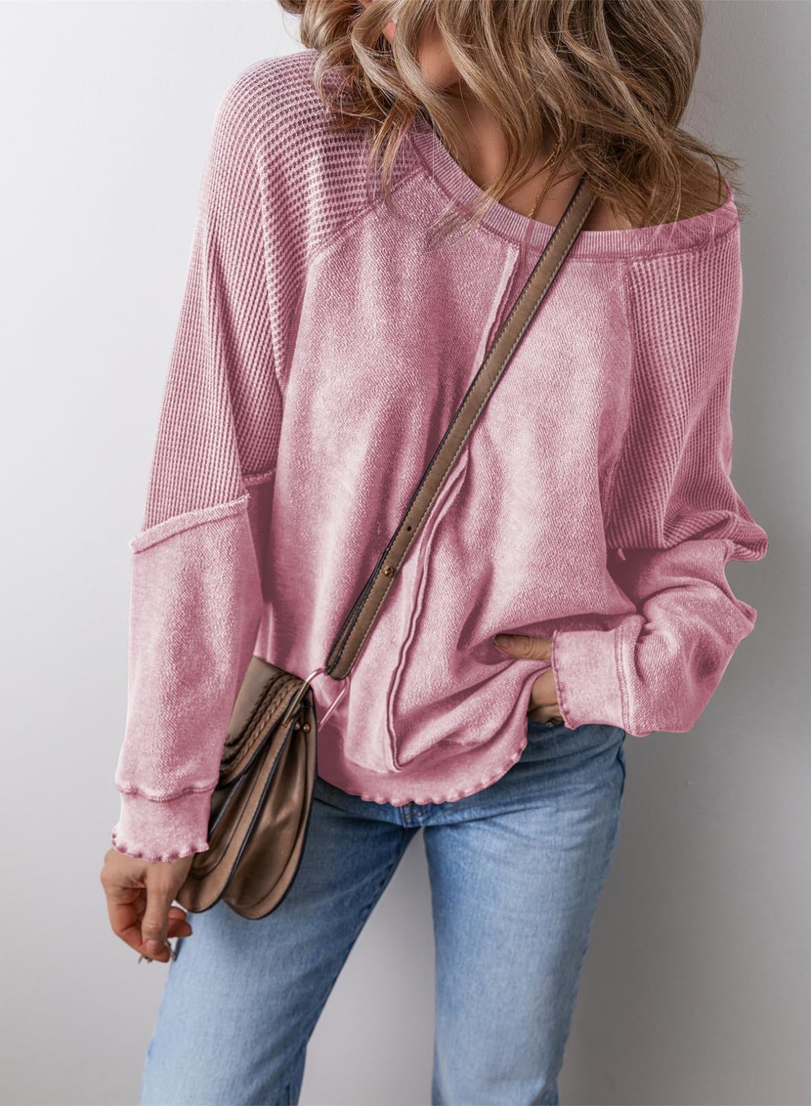 PRECIOUS™ - Sudadera casual de manga larga con cuello redondo