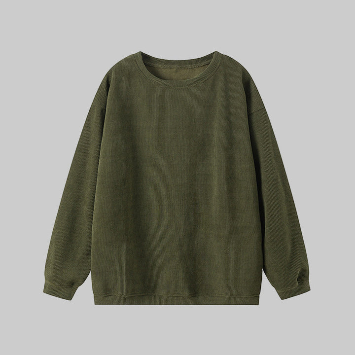 BRITLEY™ - Sudadera cómoda lisa de manga larga con cuello redondo