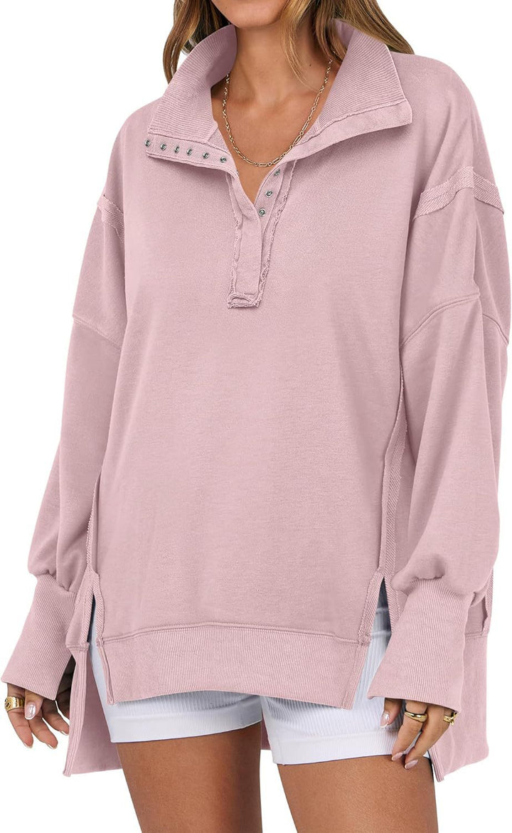 KAYLIE™ - Moletom Oversized Elegante com Botões