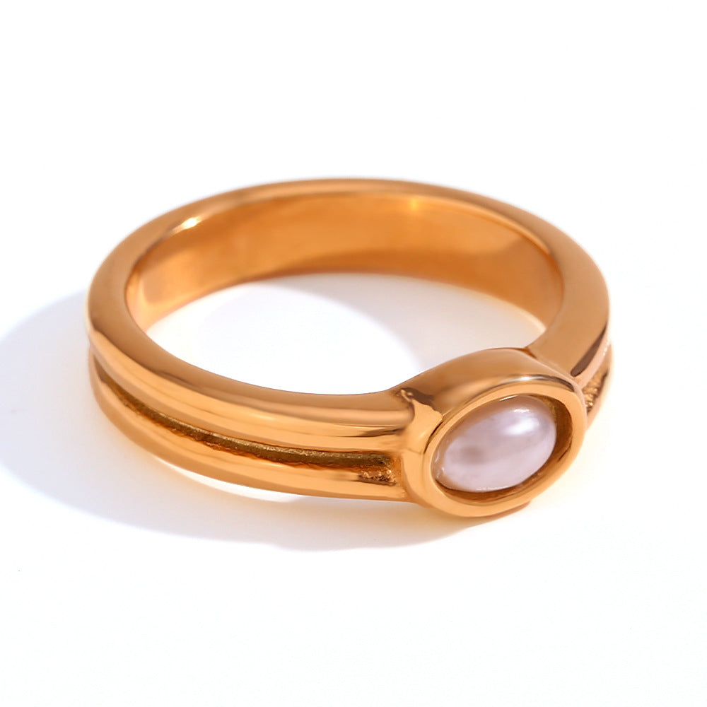 Lunara-Perlenring | Gold