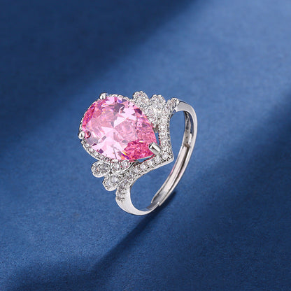 Conjunto Aria Teardrop Rosa | Ouro branco