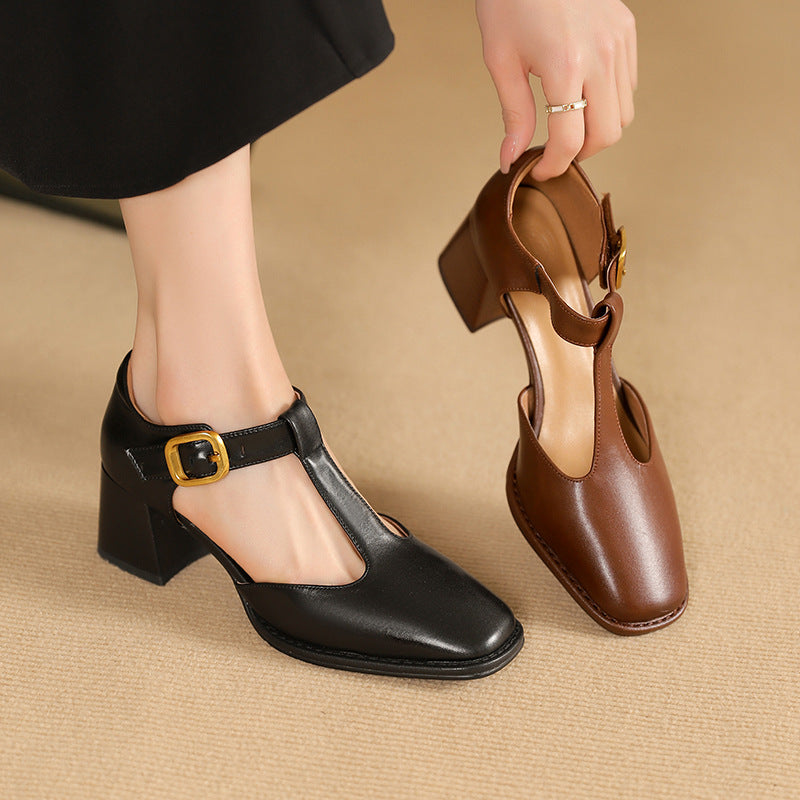 Marcele T-Riemen Lederpumps