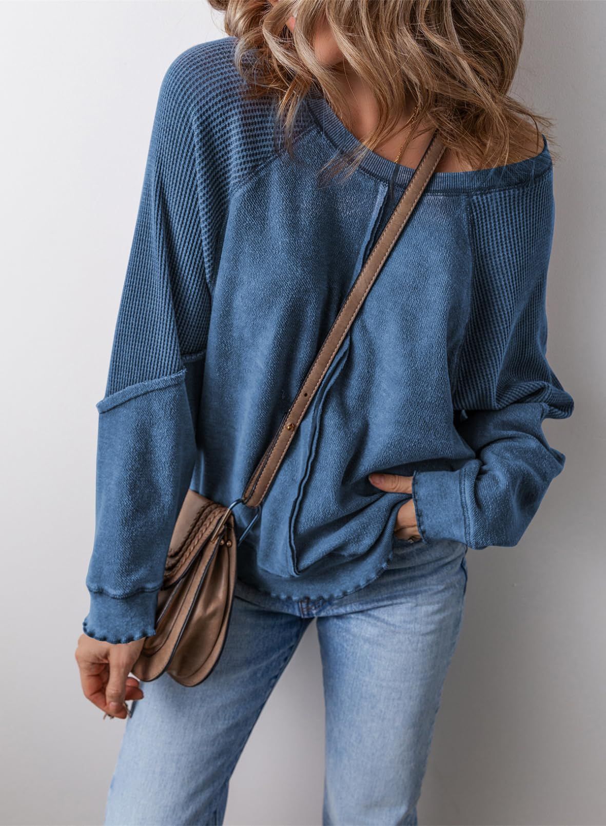 PRECIOUS™ - Sudadera casual de manga larga con cuello redondo