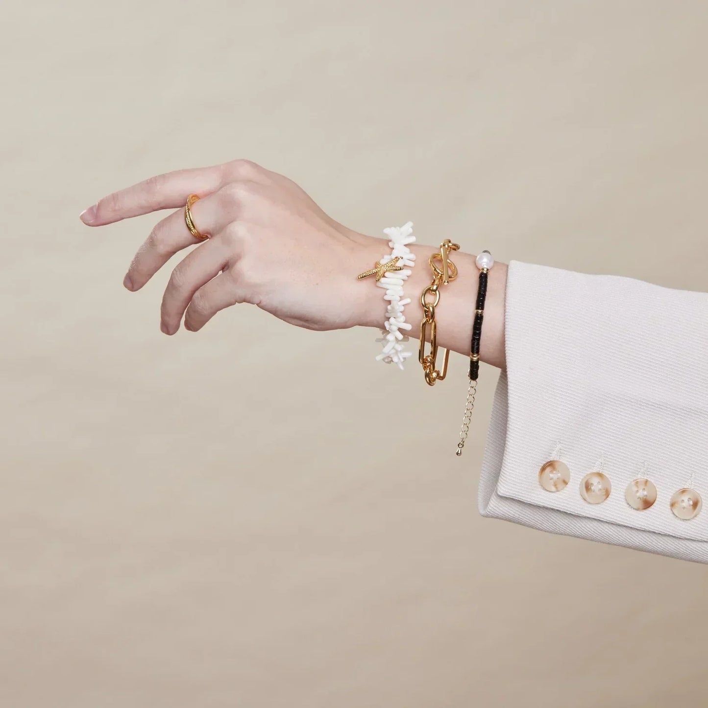 Link T-Bar-armbånd | Guld