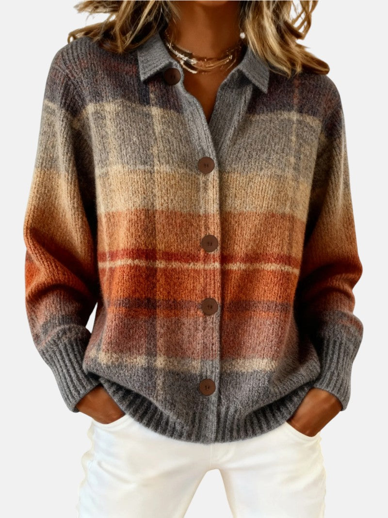 Florish | Kariertes Blusenshirt in warmen Herbsttönen
