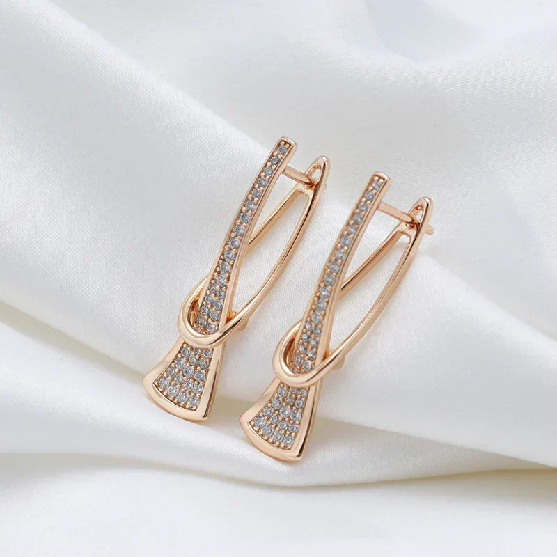 Pendientes de cristal Radiant Layers | Dorado