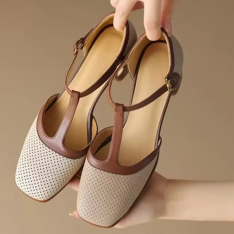 Isava-Mid-Heels aus echtem Leder