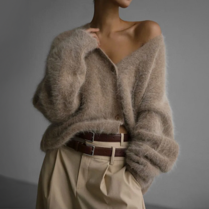 Olivia | Løs cardigan i kashmir og nylon