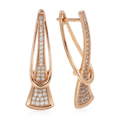 Pendientes de cristal Radiant Layers | Dorado