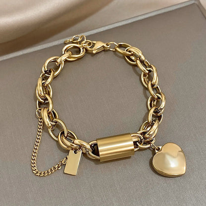 Pulseira Heartened Chunky | Dourado