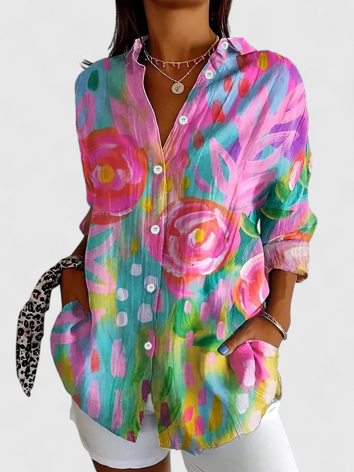 Anica | Blusa artística abotonada