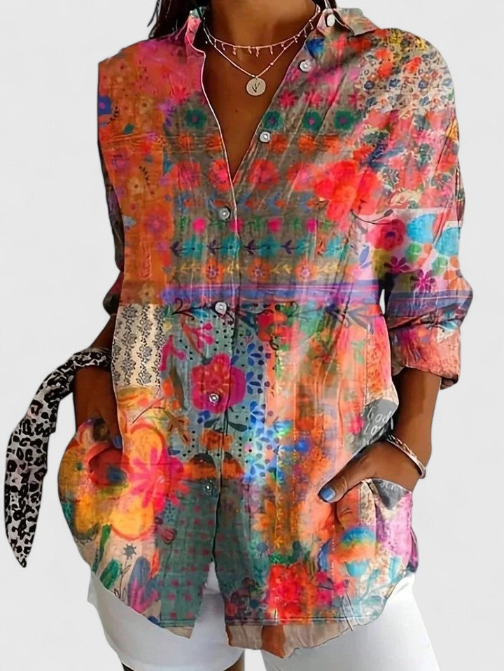 Anica | Blusa artística abotonada