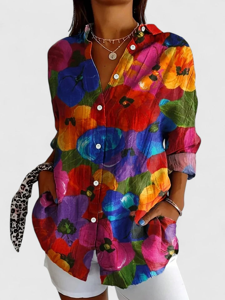 Anica | Blusa artística abotonada