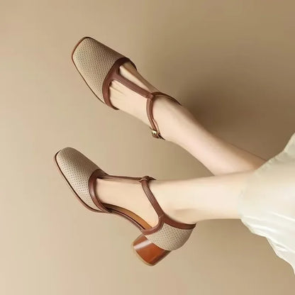 Isava-Mid-Heels aus echtem Leder
