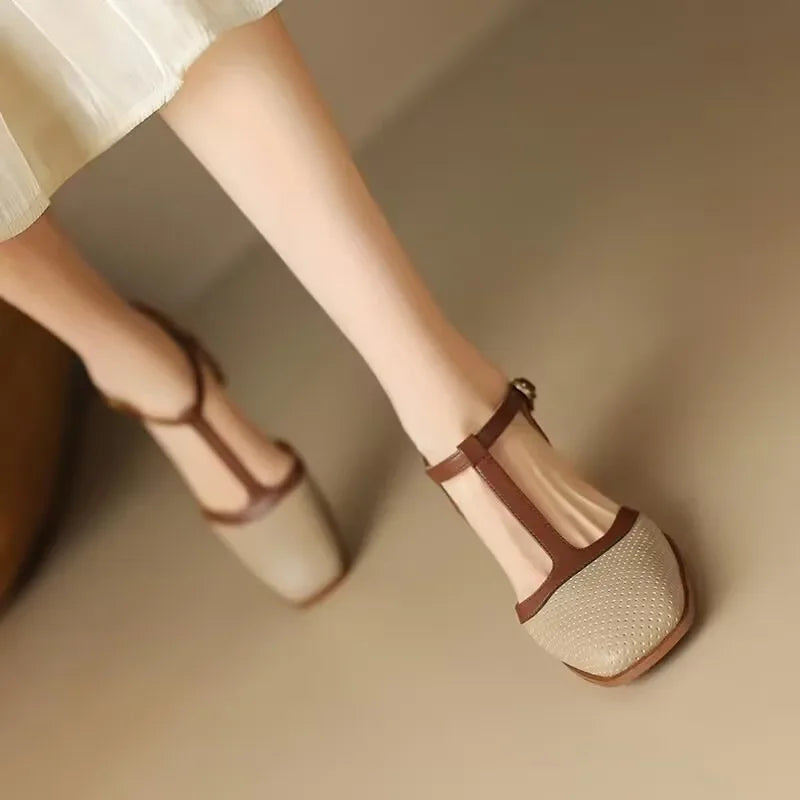 Isava-Mid-Heels aus echtem Leder