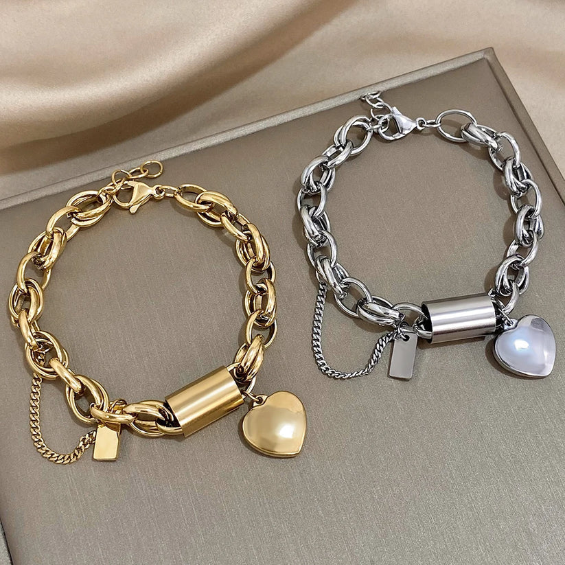 Pulseira Heartened Chunky | Dourado