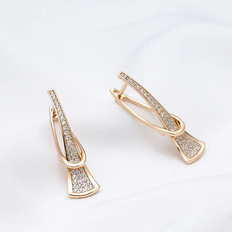 Pendientes de cristal Radiant Layers | Dorado