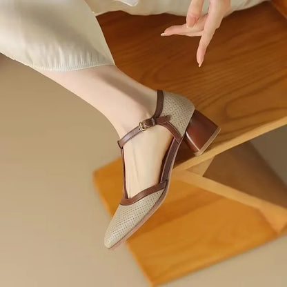 Isava-Mid-Heels aus echtem Leder