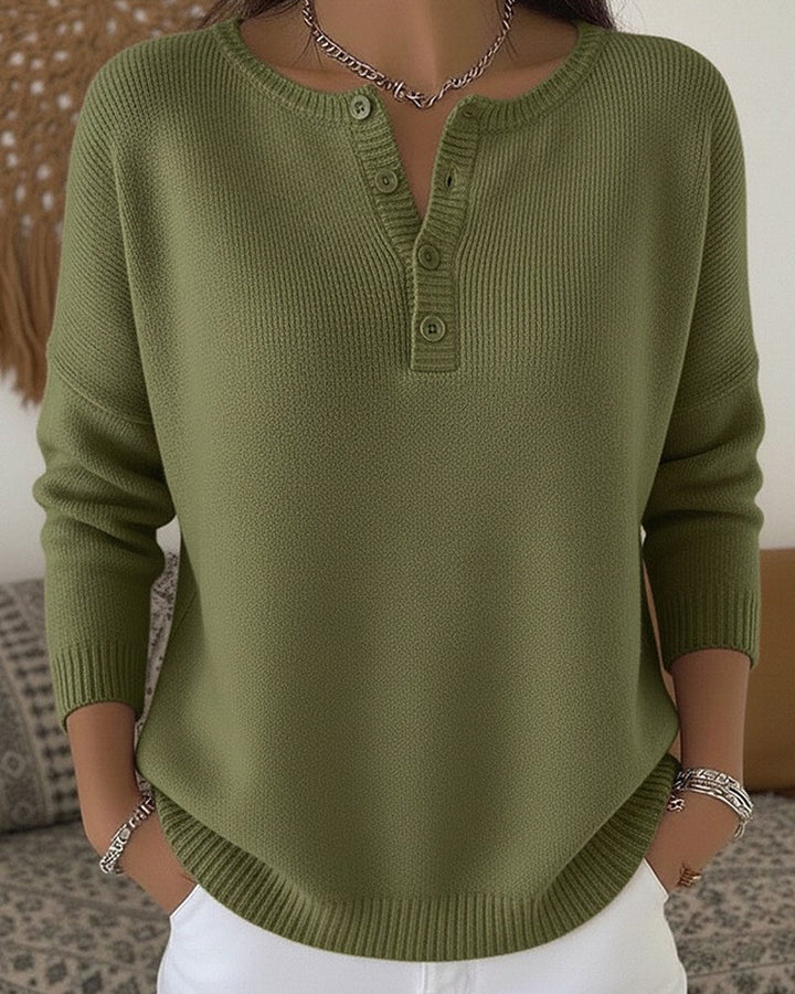 Mira | Strickpullover mit Knopfleiste