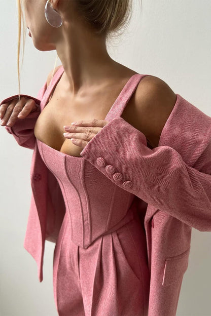 Grace – Dreiteiliges Set mit zweireihigem Blazer