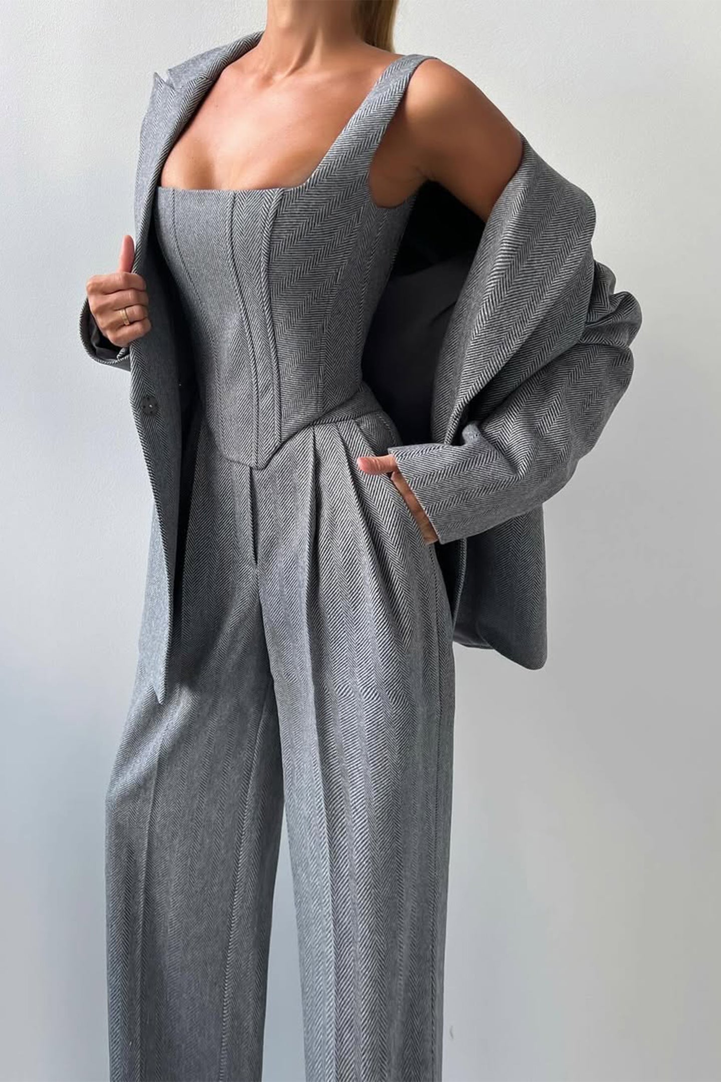 Grace – Dreiteiliges Set mit zweireihigem Blazer