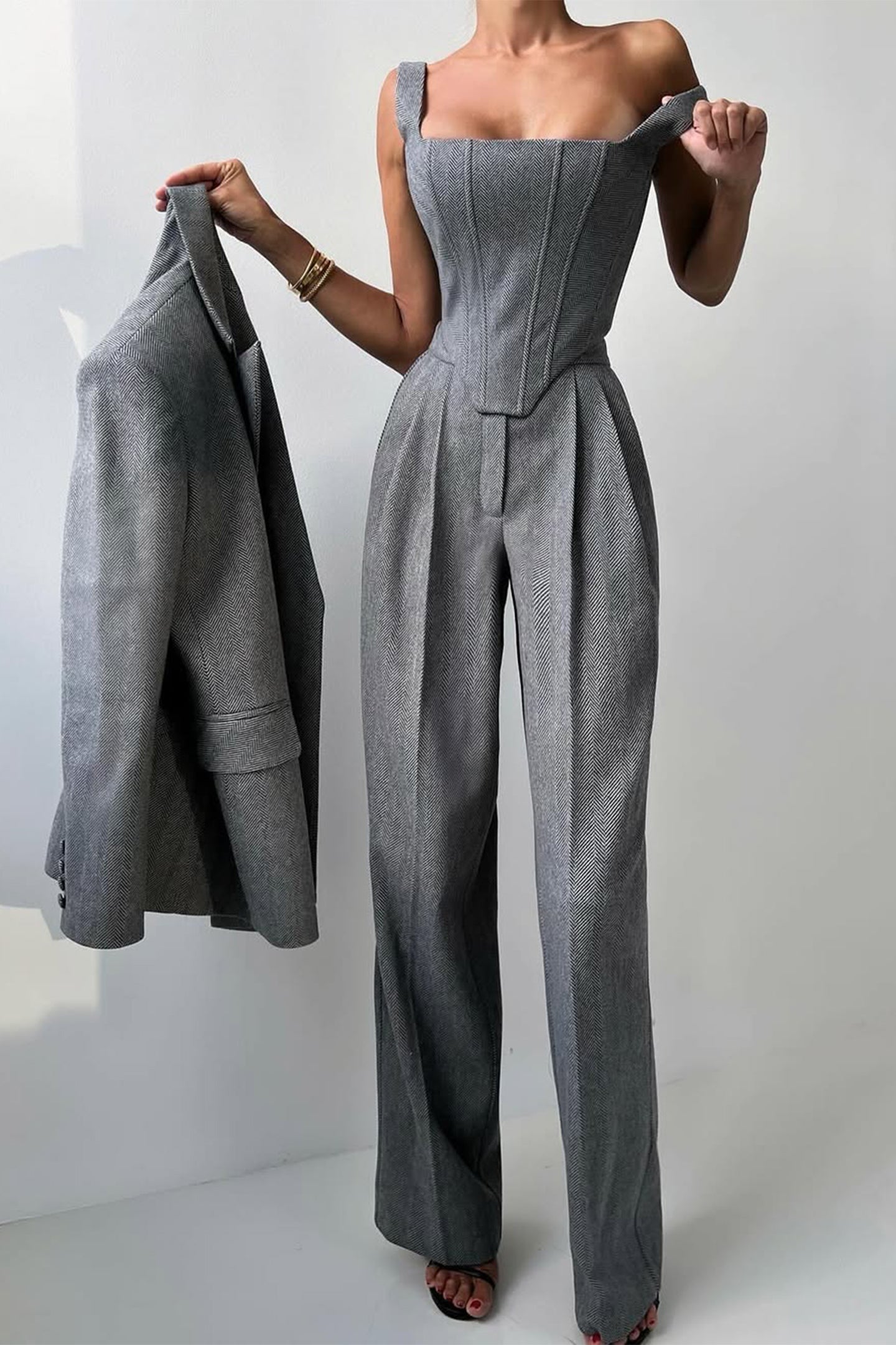 Grace – Dreiteiliges Set mit zweireihigem Blazer