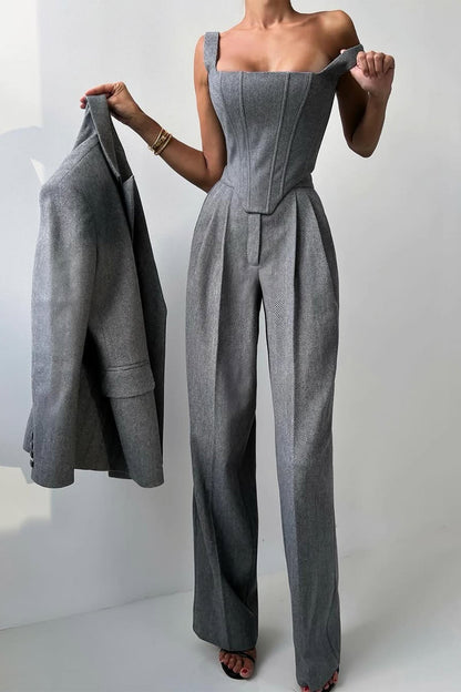 Grace – Dreiteiliges Set mit zweireihigem Blazer