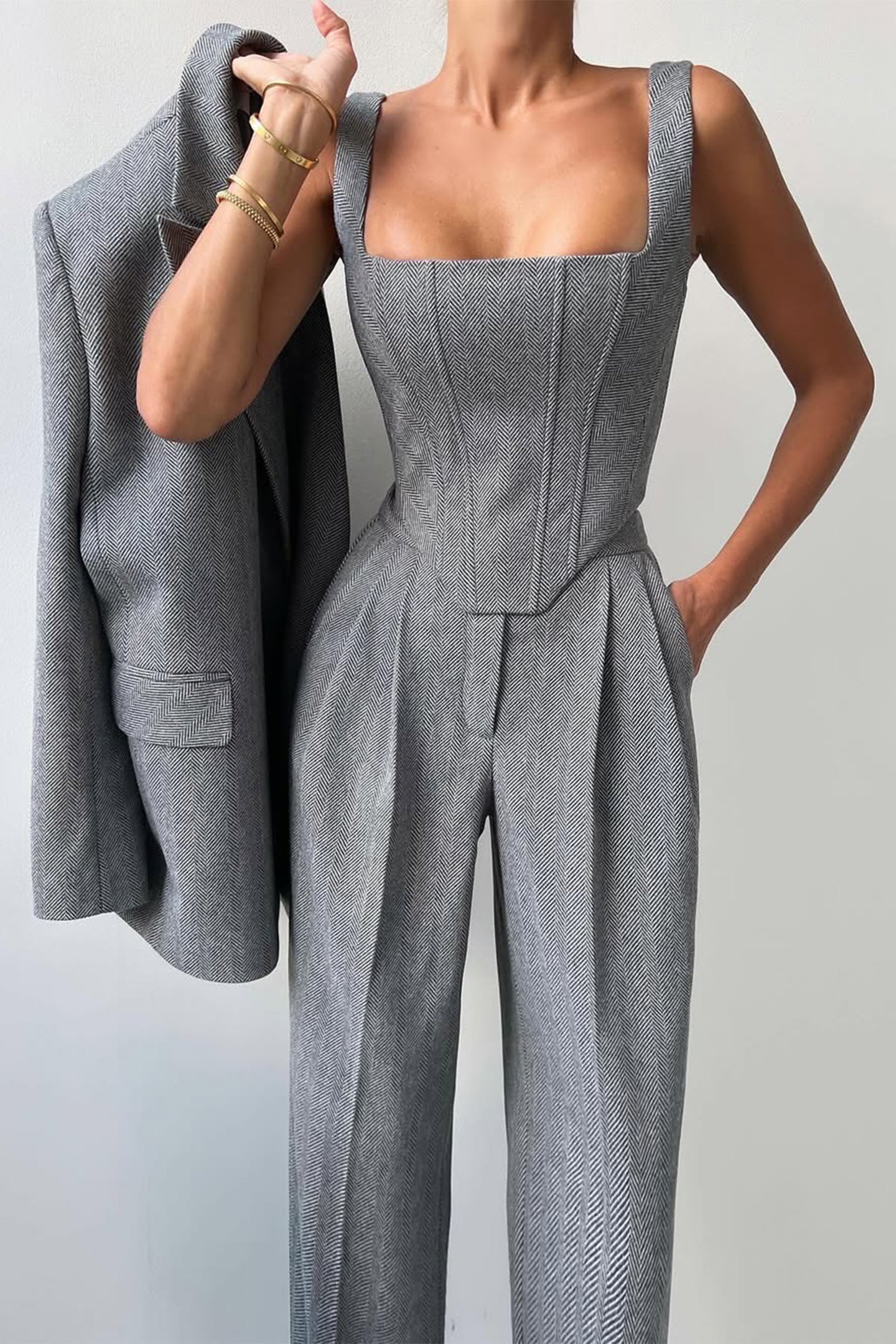 Grace – Dreiteiliges Set mit zweireihigem Blazer