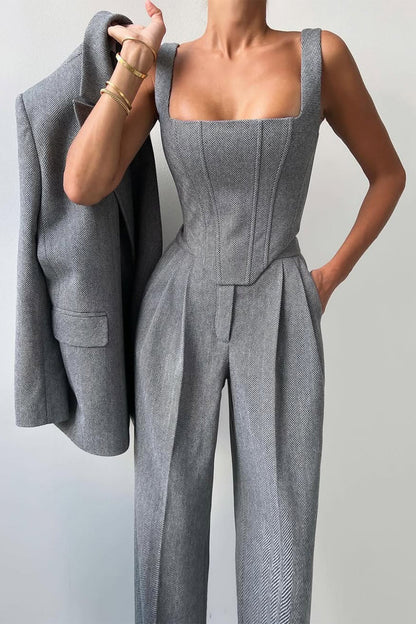 Grace – Dreiteiliges Set mit zweireihigem Blazer