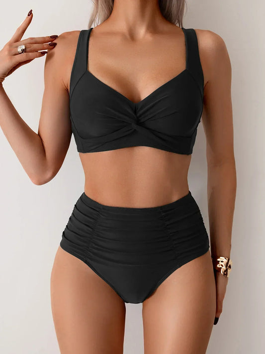 Laluna | Conjunto de biquíni de cintura alta para o verão
