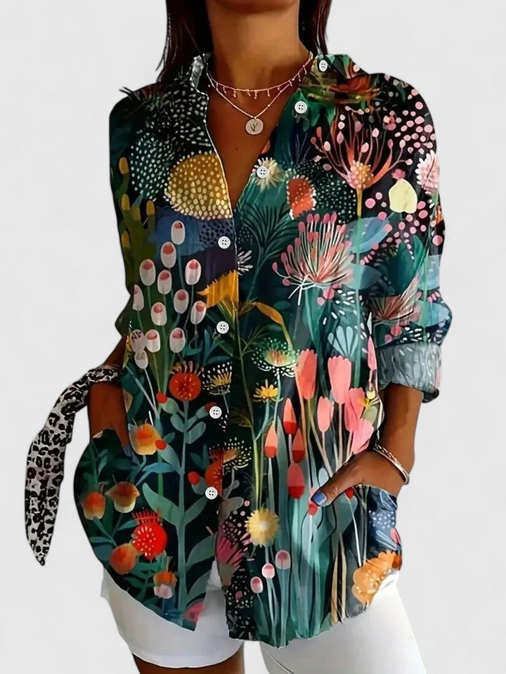 Anica | Blusa artística abotonada