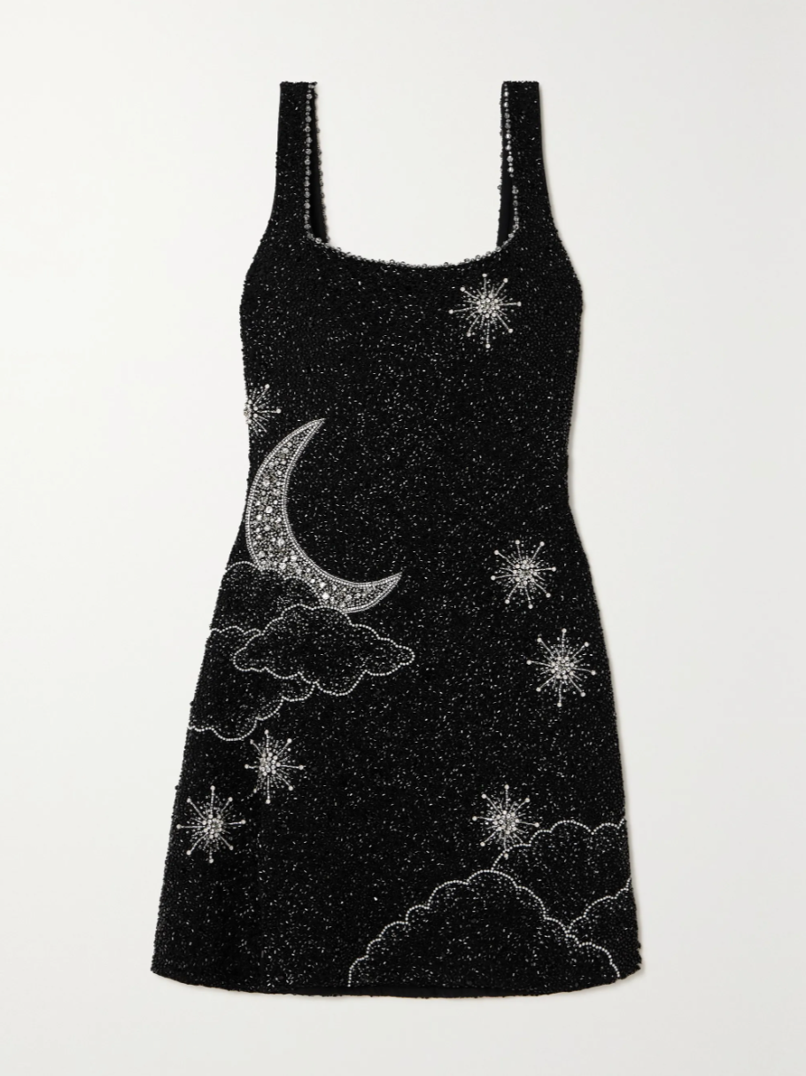 PHOEBE | VESTIDO MINI COM FENDA E PAETÊS